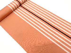 アンティーク　本場筑前博多　縞模様織り出し八寸帯地反物